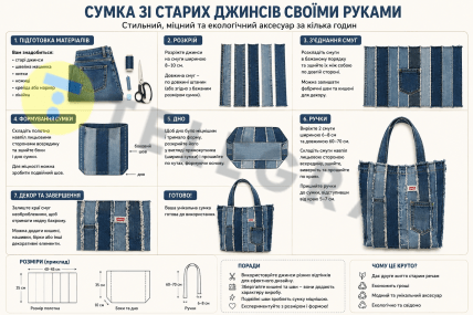 Как из старых джинсов сделать сумку