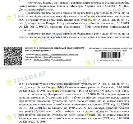 Право на начало строительства на участке было отменено. Фрагмент ответа ГАСК КГГА