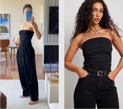 Топ-бандо штани ремінь взуття на низькому ходу