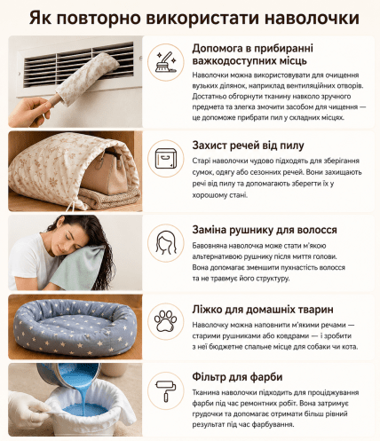 Как наволочке дать вторую жизнь