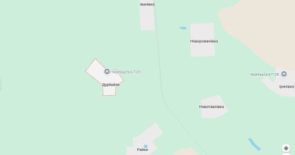 Село Дурбайли на мапі України