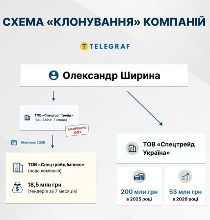 Схема "клонирования" компаний Александра Ширины