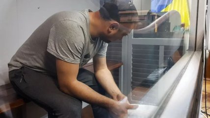 Иван Приходько во время заседания Голосеевского райсуда Киева, 04.06.2019