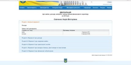 Савченко подала Декларацию о доходах на 407 тысяч гривень