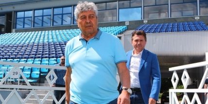 Мирча Луческу на своей презентации в качестве главного тренера Динамо