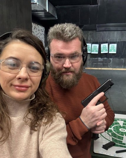 "Калина" с женой Антониной Паламар. Фото: instagram.com/sv.iatoslav_palamar