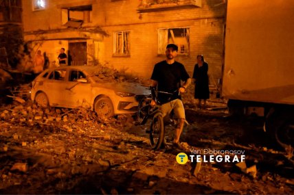 Наслідки атаки у Солом'янському районі. Фото: Ян Доброносов "Телеграф"