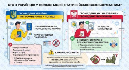 Яких українців торкнеться мобілізація у Польщі