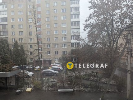 Начало снегопада в Тернополе