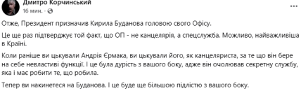 Дмитро Корчинський про Буданова