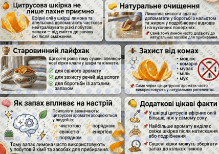 Интересные факты о цитрусовой кожуре.