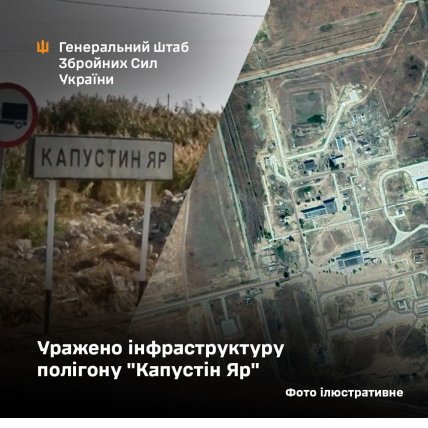 Супутникове фото полігону Капустін Яр.