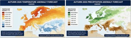 Прогноз погоды на осень 2026 г.