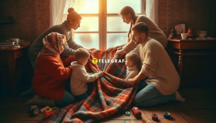 украинцы утепляют окно одеялом