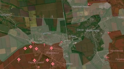 Мирноград на карте