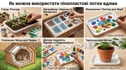Что полезного сделать из пенопластовых лотков