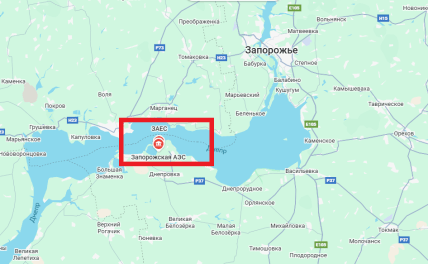 Где находится ЗАЭС на карте