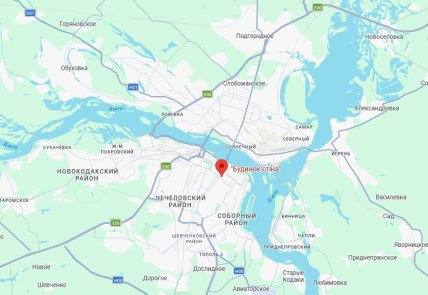 Будинок-стіна на карті Дніпра