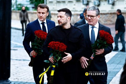 Владимир Зеленский вместе с Эмманюэлем Макроном