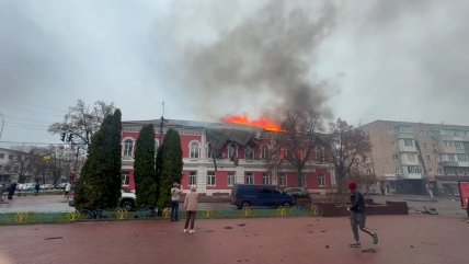 Пожар в Прилуках. Фото Суспільне Чернігів