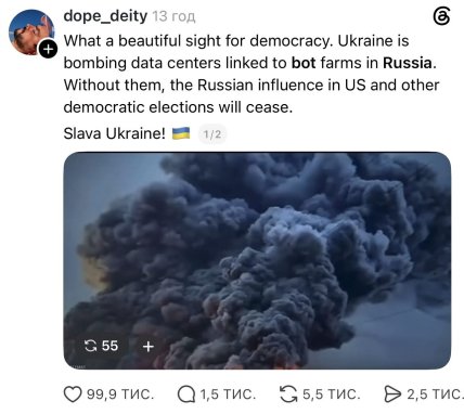 Публикация в Threads