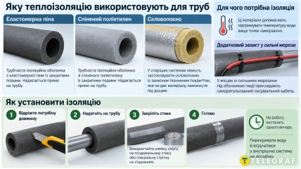 Какие материалы используют для теплоизоляции труб
