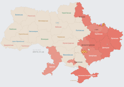 Карта воздушных тревог