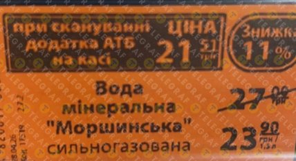 Новые ценники в АТБ