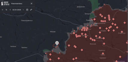 Новопавловское направление на карте DeepState