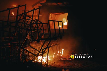 Пожар на складе в Подольском районе после атаки РФ 7.10.2026