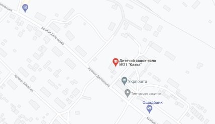 Детсад Сказка в Станице Луганской, карта