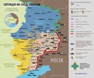 Карта АТО на востоке Украины (22 сентября)