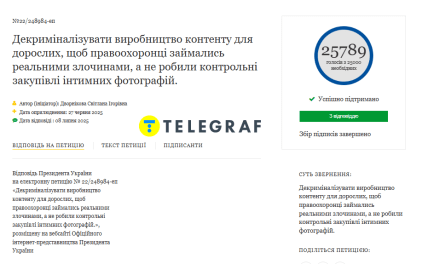 Петиція на сайті президента