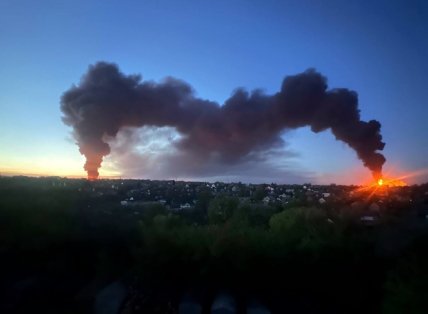 Небо над Дніпром на ранок після атаки 25 квітня