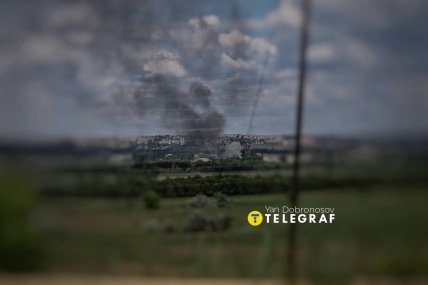 Дим після обстрілу