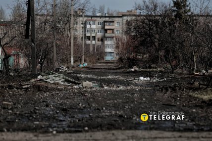 Разбитые снарядами улицы и дома