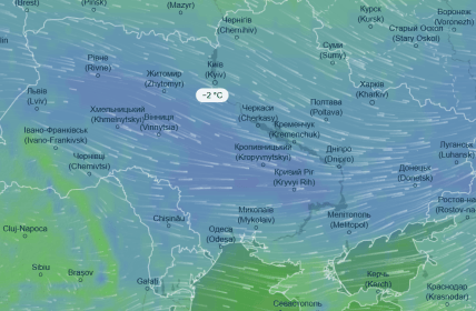 Карта погоди на день 26 грудня 2025 року, радар
