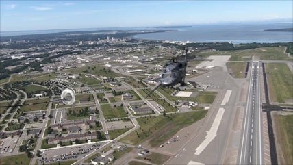 База Воздушных сил и армии США Элмендорф-Ричардсон с высоты