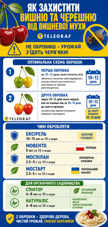 Что сделать, чтобы вишня и черешня были без червей