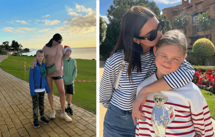 Катерина Усик із дітьми