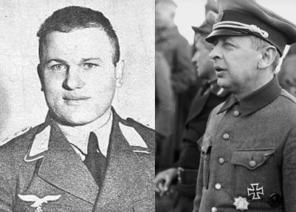 Колишній радянський льотчик, герой Радянського Союзу Семен Бичков і командир бригади Броніслав Камінський