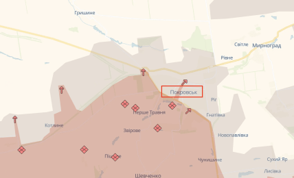 Покровск на карте Deep State