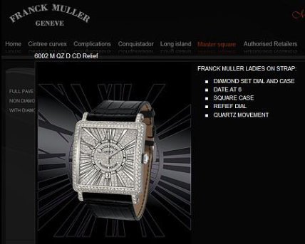 часы с бриллиантами Franck Muller