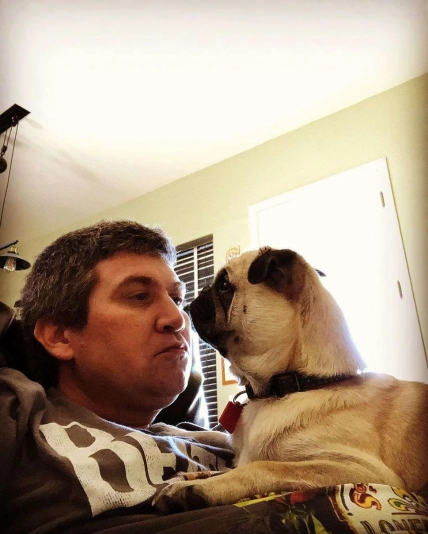 Бенджи Грегори и его собака Ганс