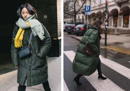 пуховик оверсайз