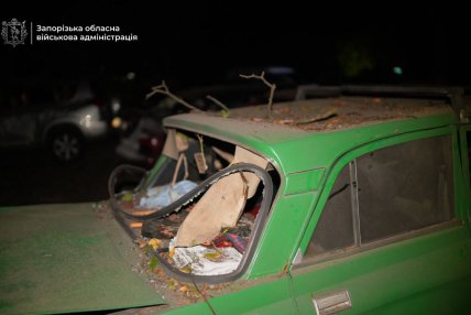 Иашина в Запорожье, поврежденная в ходе российского обстрела