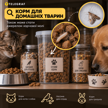 Корм для домашніх тварин. Інфографіка: ШІ "Телеграф"
