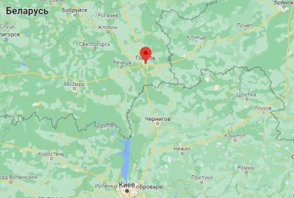 Гомель на карті