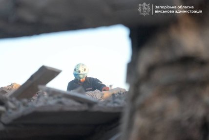 Последствия удара по Запорожью 22 сентября