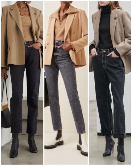 укороченные джинсы девушки